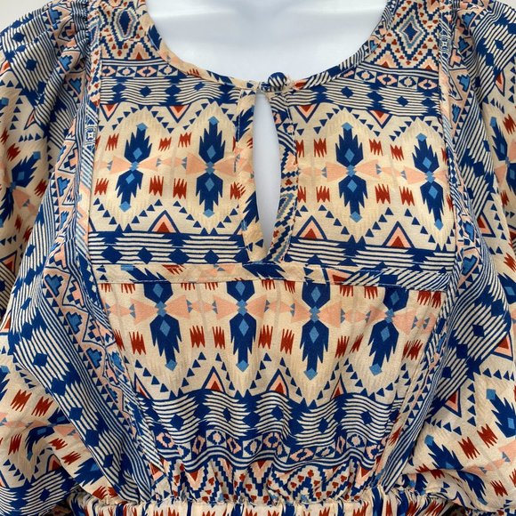 H&M MULTI-COLORED INDIA PRINT DRESS WOMENS SIZE 4 - Picture 2 of 7